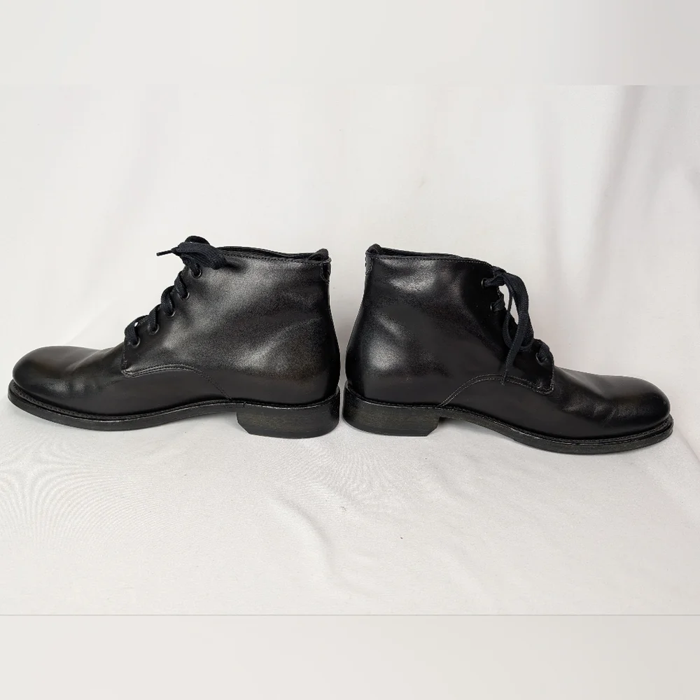 John Varvatos Leather Lace Up Ankle Boots